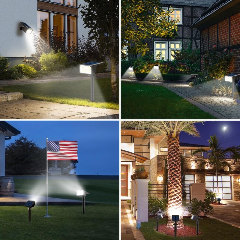 nipify Solar Spot Lights Outdoor, 3 Pack/62 LED Solar Motion