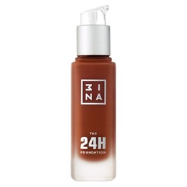 3INA Makeup - Vegano sin crueldad - libre de parabenos - Fórmula de larga duración 24H - Acabado mate natural - The 24h Foundation - 678-Utra dark bro