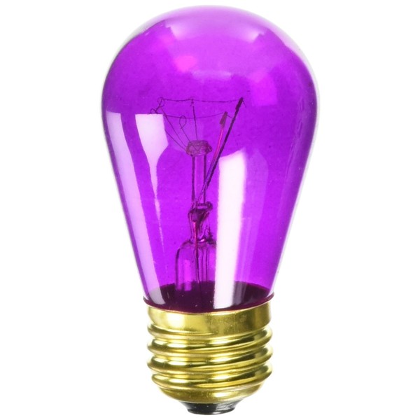 Bulbrite 701511-11S14TPU - 11 Watt S14 Transparent Purple Light Bulb