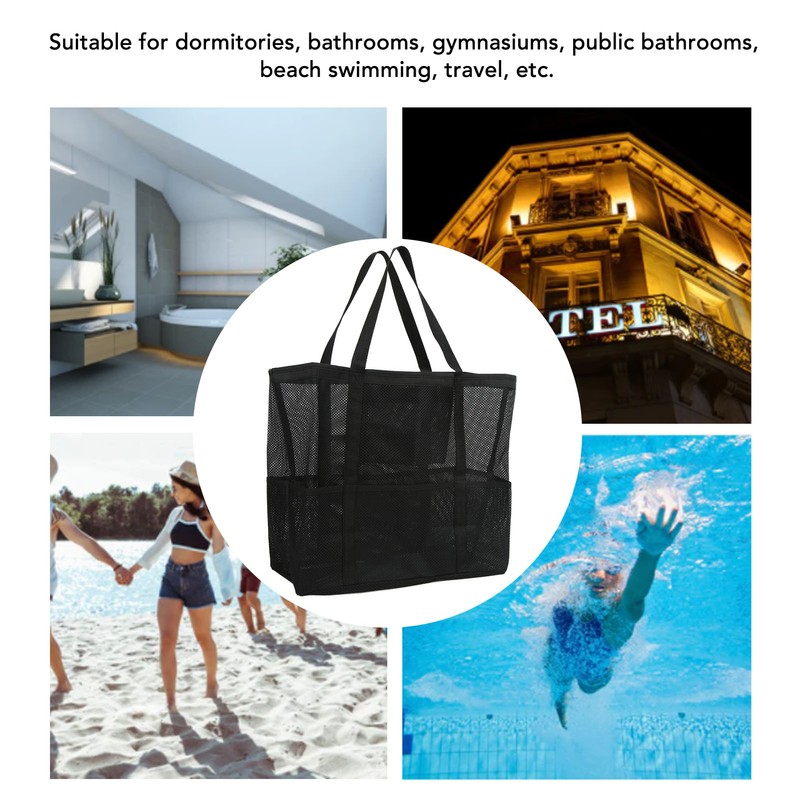 Beach Bag Large Capacity Quick Drying Soft Foldable Multi Pocket