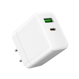 TOPWE Type C Charger, USB Outlet, Type-c [PSE Technical Standards Compliant, USB-C Port, USB-A Port] AC Adapter, Small Usb-c Smartphone Charger, 10 W, 2 Ports, Compatible with USB Devices such as
