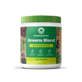 Amazing Grass Amazing Grass Greens Blend Superfood: Greens Powder Mix for Energy, with Organic Spirulina, Chlorella, Beet Root Powder, Digestive Enzymes & Probiotics, Original, 30 Servings (Packaging May Vary)