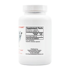 Supreme Nutrition Grass Fed Sheep Heart. 120 Pure Ovine Heart Capsules (Pack of 2)