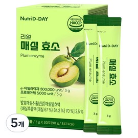 Nutri D Day Real Plum Enzyme 30p, 90g, 5 units / 뉴트리디데이 리얼 매실효소 30p, 90g, 5개