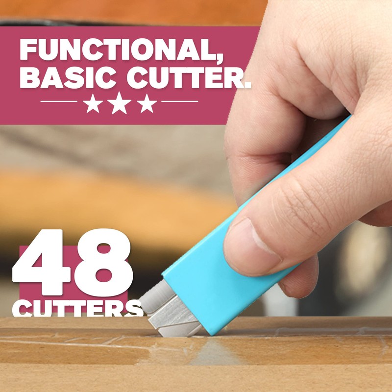 Lnchett Box Cutter, 48-Pack Retractable Cardboard Mini Box Cutter for