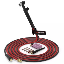 YesWelder TIG Welding Torch WP-17V 13ft 150Amp Air Cooled Lift TIG Torch,10-25