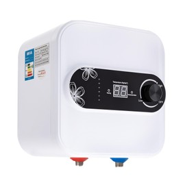 YUNLAIGOTOP Electric Tankless Water Heater, Demand Water Heater, Instant Hot Water Heater with Digital Temperature Display, Mini Electric Tankless Water Heater for Kitchen/Wash Benche/Bathroom (1500W)