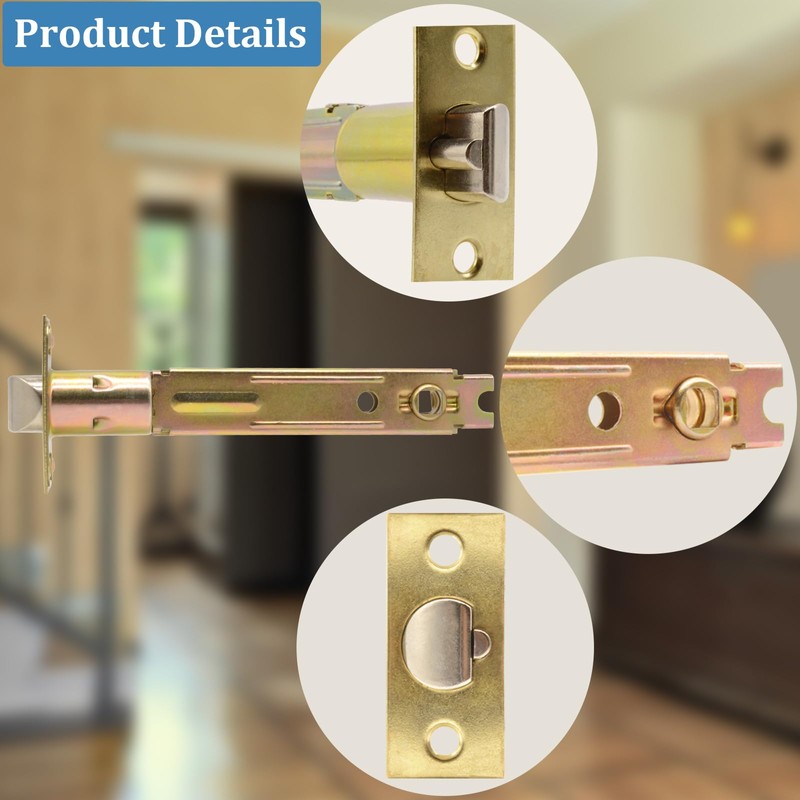 TPard 5-Inch Deadlatch Door Lock Replacement Latch with Square Interface