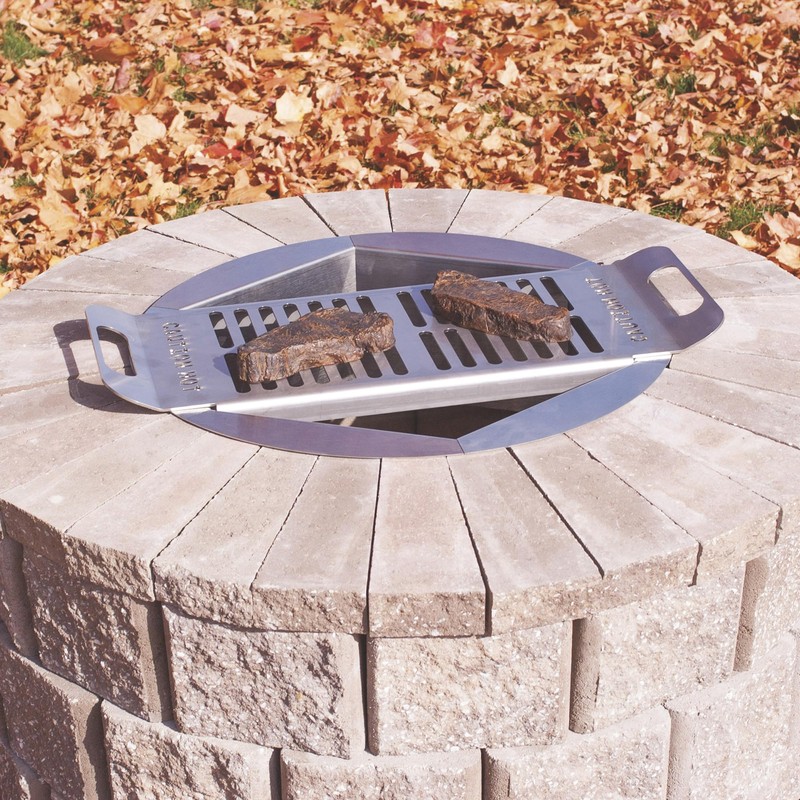 Pilot Rock Stainless Steel Firering with Drop-in-Grate - Made in