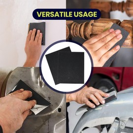 Dapetz ® Wet and Dry Sandpaper Assorted for Automotive Sanding, 9 x 11 inch Extra Large 80 Grit Sandpaper, Abrasive Paper Sheet 230 x 280mm Pack of 2