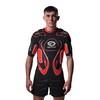 Optimum Senior Inferno Rugby Protective Top Shoulder Pads Black/Red, X-Large