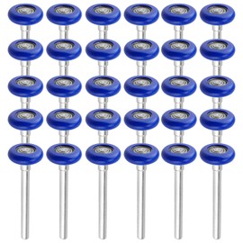 MUKLEI 30 Pack 1.8 Inch Nylon Garage Door Rollers 4.7 Inch Stem, Blue Quiet Sealed Garage Door Roller, 6200ZZ Double Seals Precision Bearings for Garage Track Replacement