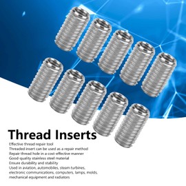 Leopacat Advanced Metal Thread Insert Kit, Reducing Nut Stainless Steel Repair Wood for Furniture Screw Female Knurled Nuts Brass Embedment Hydraulic Joint Injection Assortment