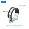 sourcing map T-Bolt Hose Clamp, 2Pcs 68-73mm Adjustable Stainless Steel