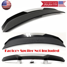 SDeelCase 2 Pcs G1 Decklid Gurney Flap Wickerbill Wing Fit 16-22 Nissan Maxima SR Spoiler