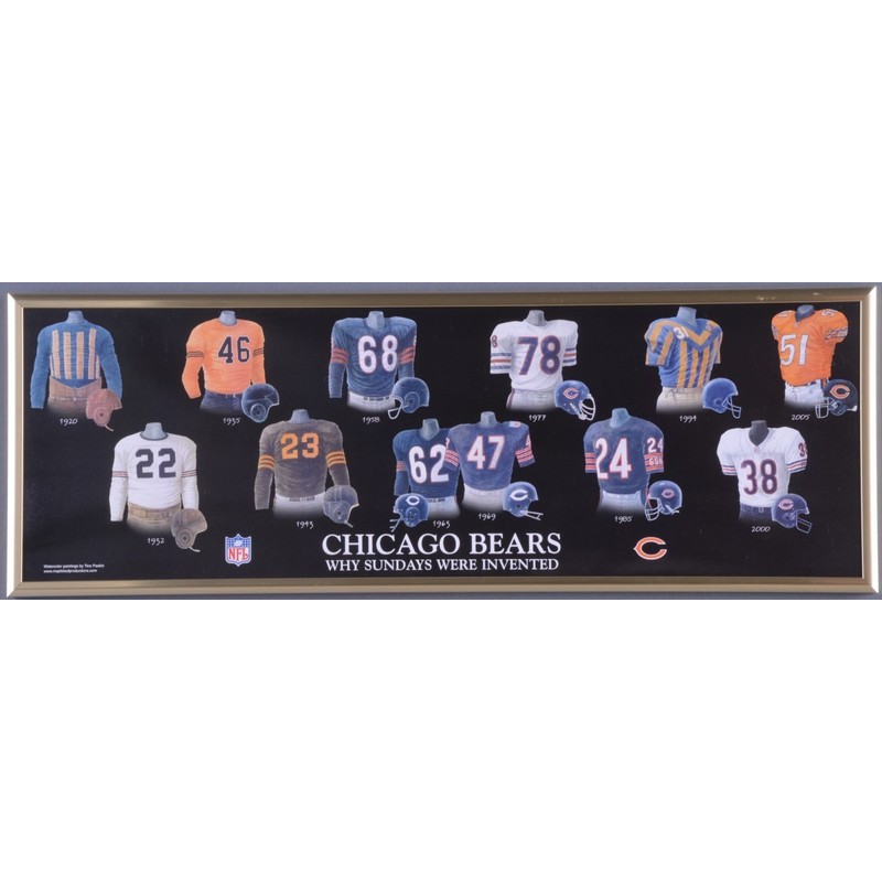 Framed Evolution History Giants of New York Uniforms Print