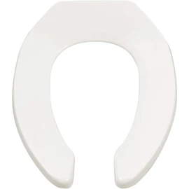 American Standard 5901100.020 Commercial Elongated Open Front Toilet Seat with Stainless Steel Hinge, White