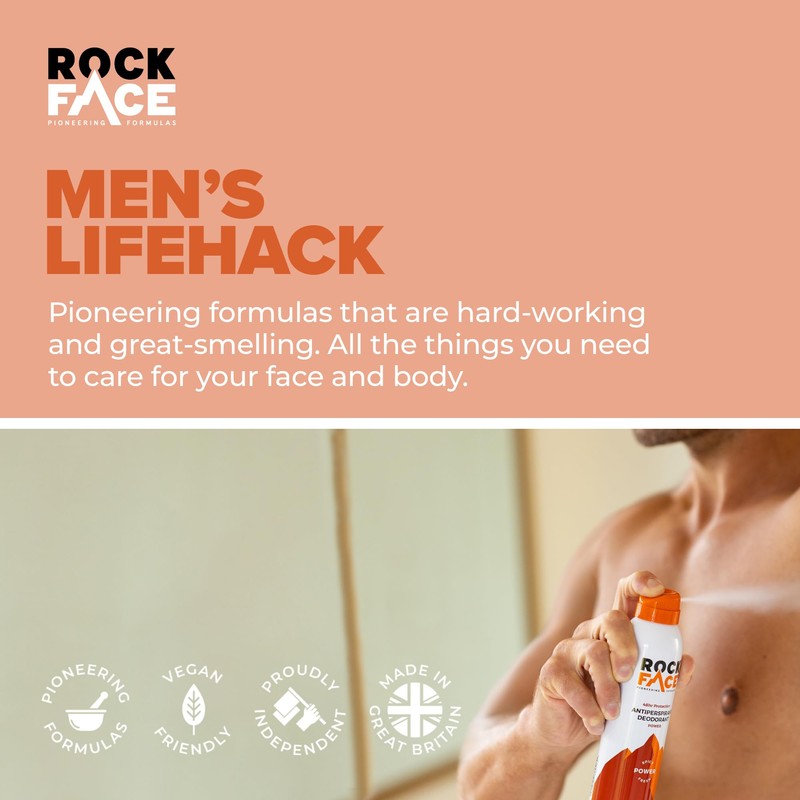 Rock Face Power Antiperspirant for Men 200ml | Spicy Fresh