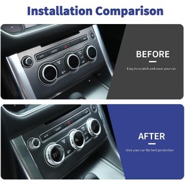 Aluminum alloy Air Conditioning Knobs Audio Circle Trim For Rangerover Sport Vogue L405 Car Accessories 4pcs (Silver)