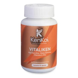 Alga Espirulina Maca Cúrcuma Vitaliken Kenkoi 1 Mes Sin Sabor