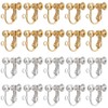 Beebeecraft 20 Pieces 2 Colours Clip On Earrings 24 Carat