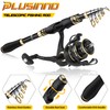 PLUSINNO Fishing Pole, Fishing Rod and Reel Combo,Telescopic Fishing Rod