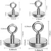KQWOMA Magnetic Eye Hooks, 12PCS Strong Neodymium Magnet Loop Hooks