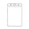KINGSUM 8 Pcs Vertical ID Badge Holders Sealable Waterproof Clear