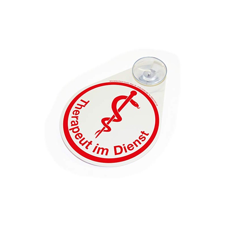 BOI DOKUTECH Therapist in Service Safety Sign with Suction Cup