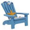 LUOZZY Miniature Beach Chair Figurines Nautical Beach Chair with Starfish