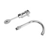 Foot Pedal Faucet Set Stainless Steel Hands Free Silver Touchless