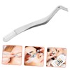 WOONEKY 2pcs False Eyelash Tool Tweezers Eyelash Extension Tweezer Eyelash