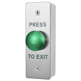 Push to Exit Button for Door Access Control Big Press Button Waterproof Stainless Steel Shell with Back Mounted Box NO/COM Output