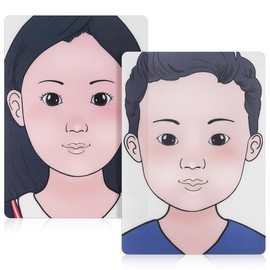 Garneck 2Pcs Face Paint Practice Board Reusable Face Painting Template Makeup Practice Board Tool for Boy and Girl