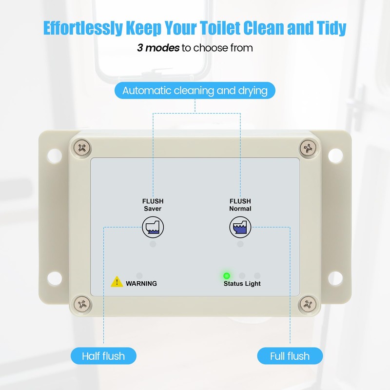 36387 RV Toilet Switch Panel, Wall Switch with Dual Flush