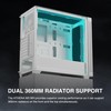 GAMDIAS White ATX Mid Tower Computer Case Tempered Glass, Gaming