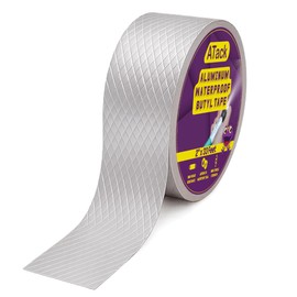 ATack Aluminum Butyl Tape Waterproof Sealing Tape 2 Inch x 33 Feet Roof Sealant for Roof and Gutter Patch, RV Repair, Metal Flashing, HVAC, Window, Pipe Sealing – Super Waterproof Thick Butyl Rubber