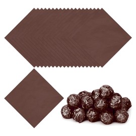 PATIKIL Foil Candy Wrappers 5x5 Inch, 100 Pcs Square Glossy Aluminium Foil Candy Wrapping Paper for DIY Chocolate Candies Packaging Decoration, Brown