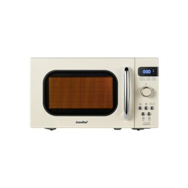 COMFEE' Retro Small Microwave Oven With Compact Size, 9 Preset Menus, Position-Memory Turntable, Mute Function, Countertop Perfect For Spaces, 0.7 Cu Ft/700W, Cream, AM720C2RA-A