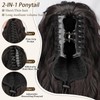 Ponytail Extension Claw 30" Curly Pony Tail Clip in Claw
