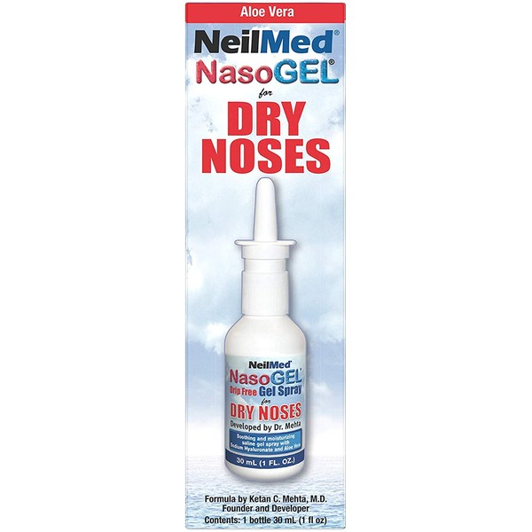 NeilMed Nasogel Drip Free Gel Spray, 1 Fluid Ounce (Pack of 2)