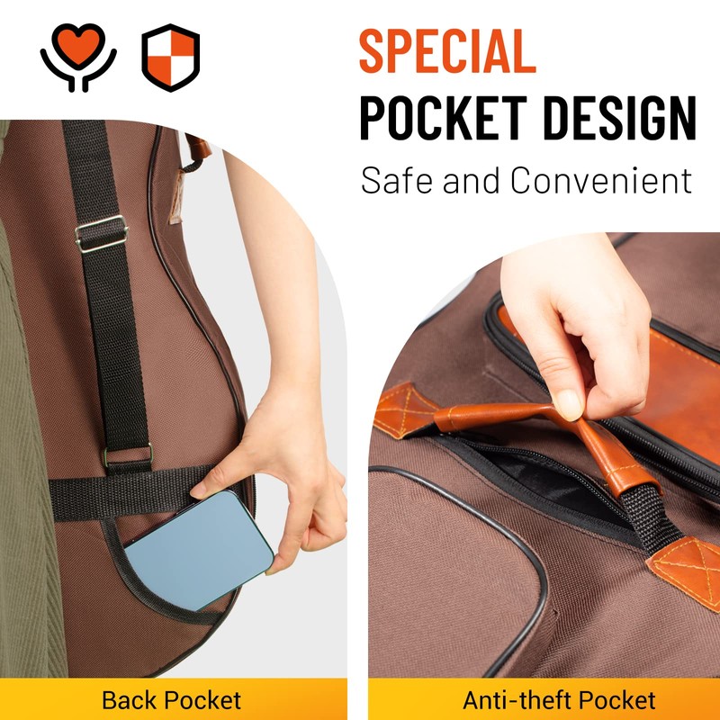 CAHAYA Guitar Bag 40 41 42 In 6 Pockets Guitar
