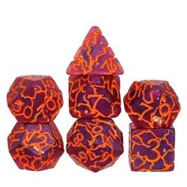 HDdais D&D Polyhedral Dice Set, 7PCS Crackle Design DND Dice Set for MTG Dungeons and Dragons Role Playing Games