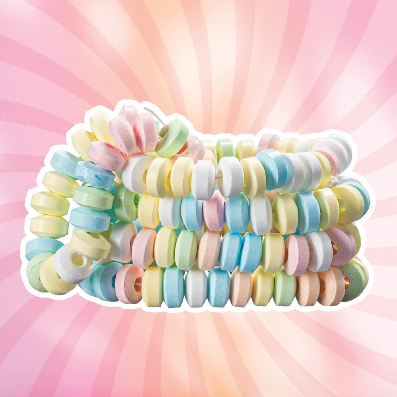 110 Candy Bracelets Individually Wrapped, Stretchable Vintage Candy Jewelry for