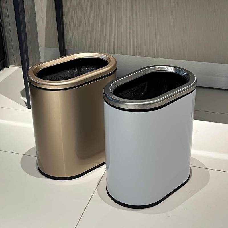 LEASYLIFE 9L/2.4GALSlim Bathroom Trash Can, 12 * 7.75 * 13.67