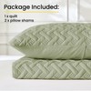JYHOPE Ultrasonic Reversible Quilt Set with 1 Quilt and 2