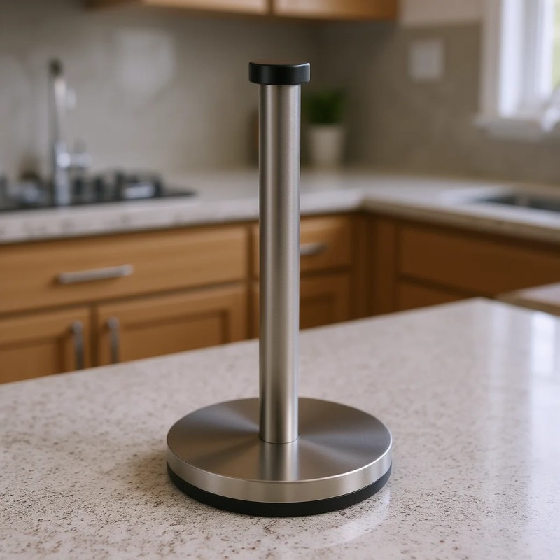 Stainless Steel Paper Towel Holder Countertop Kitchen Stand Dishwasher SafeDefault: