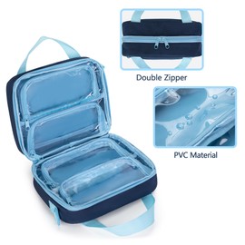 LoDrid Carry Case Compatible with Little Tikes Story Dream Machine Books, Holds Up to 12 Books and 4 Characters, Portable Storage Bag with Handle and Shoulder Strap, Blue, Bag Only