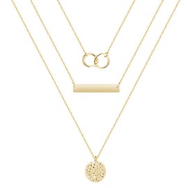 YANCHUN Star Layered Necklace Stack Summer Beach Charm Choker Adjustable Fashion Jewelry for Layering Necklaces Beach Vacation Essentials