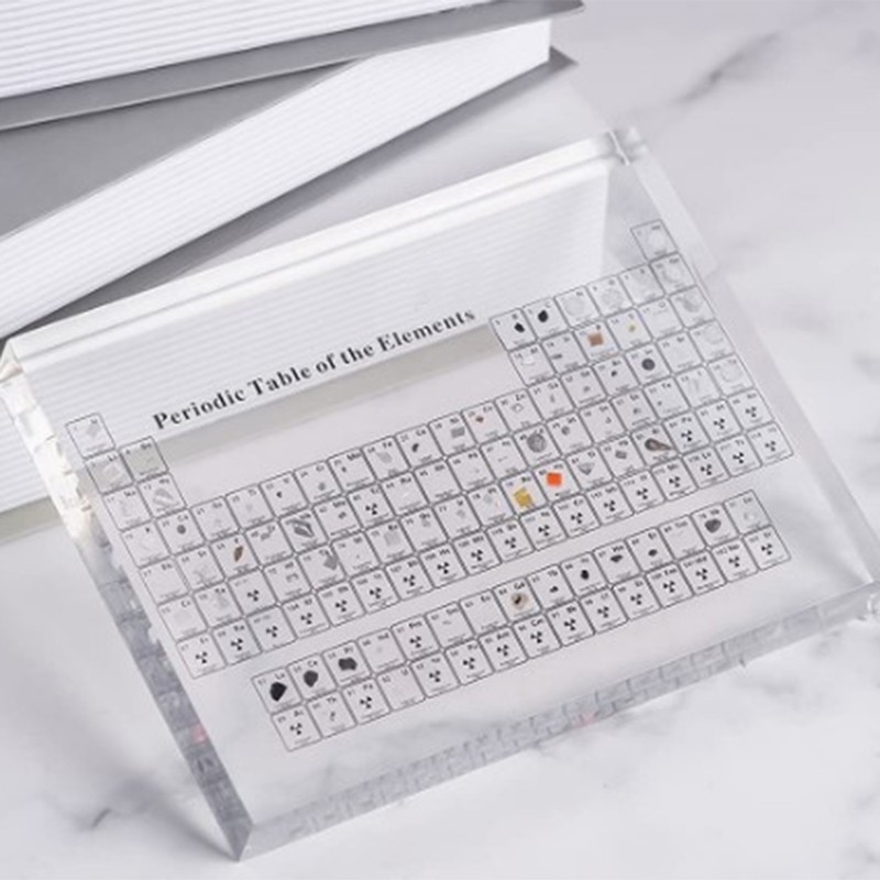 Acrylic Periodic Table Display with 85 Elements Inside Teaching Chemical